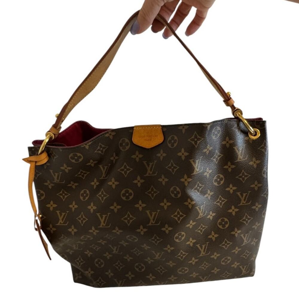 Louis Vuitton Graceful MM Monogram Canvas Shoulder Hobo Bag Tote - Picture 3 of 16